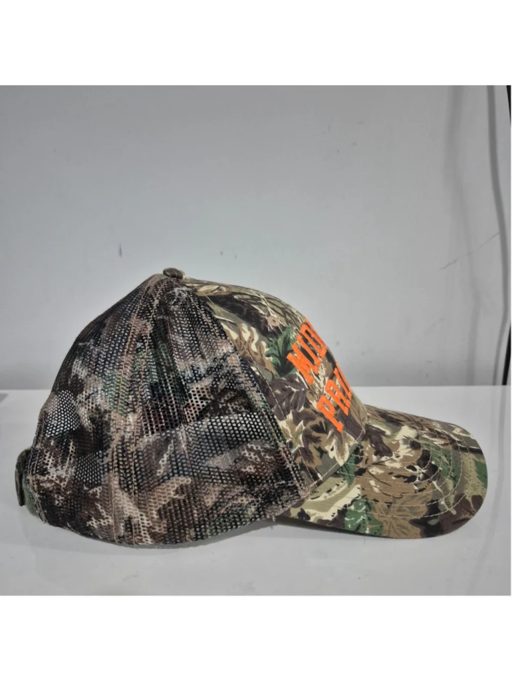 Women's Otto Camo Midwest Princess Trucker Hat One Size Green Orange